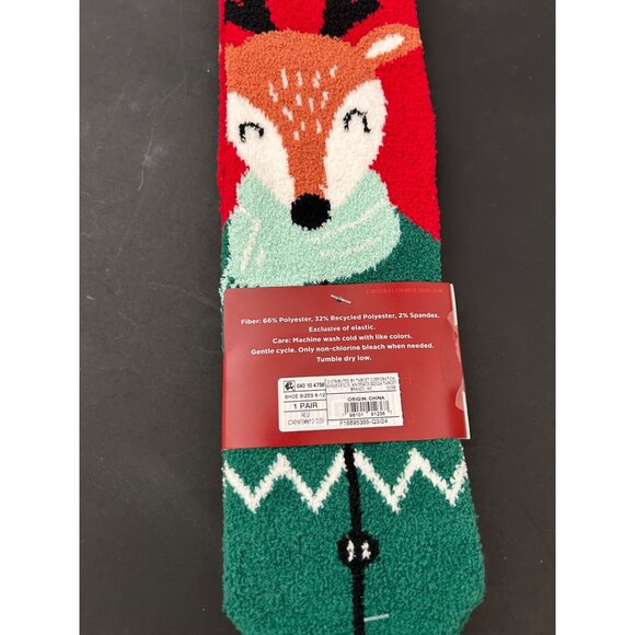 Mens Wondershop Super Soft Crew Socks Reindeer Size 6-12 Cotton Blend Christmas - Picture 3 of 10